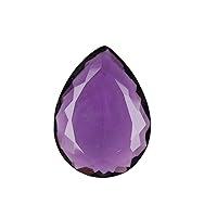 REAL-GEMS Violet Amethyst 43.40 Ct Pear Shaped Healing Crystal
