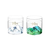 Mrs And Mrs Lesbian Wedding Gifts Snowy Mountain Whisky Icicle Glasses
