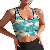 Sports Bras for Women with Removable Pads Yoga Crop Tank Tops Fitness Exercise Workout Running Top