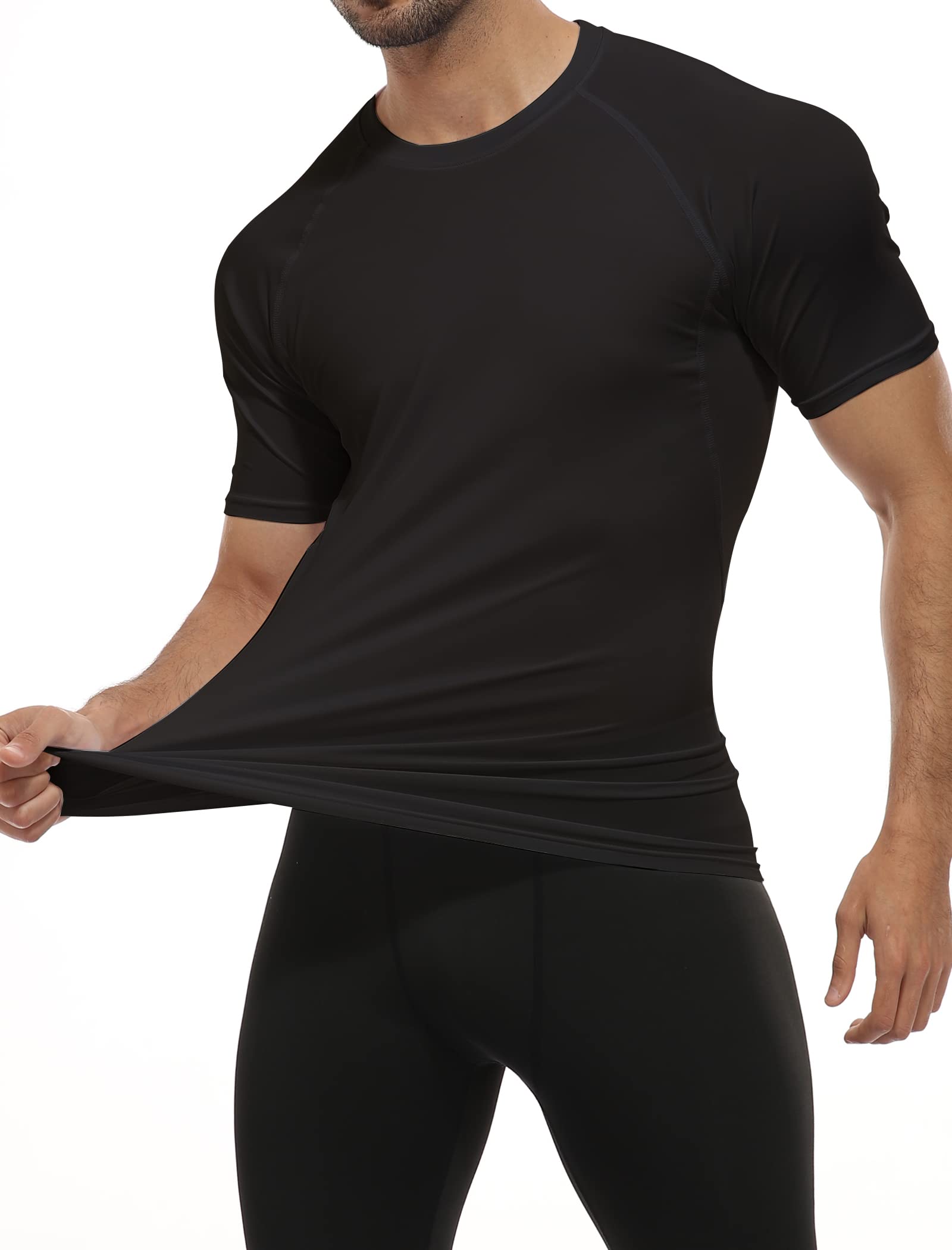  TELALEO 5 Pack Men's Athletic Compression Shirts
