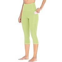 Ewedoos Womens Yoga Pants with Pockets Capri Leggings for Women Tummy Control Workout Leggings Compression Capris Pants