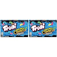 Trolli Sour Brite Crawlers Minis, Sour Gummy Worms, 3.5 Ounce Theater Candy Boxes (Pack of 24)