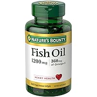 Fish Oil, Dietary Supplement, Omega 3, Supports Heart Health, 1200mg, Rapid Release Softgels, 320 Ct