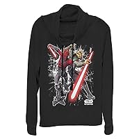 STAR WARS Clone Wars Sith Brothers Women's Long Sleeve Cowl Neck Pullover