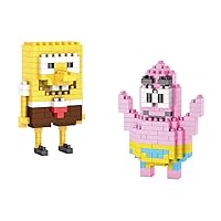 Inc. - Set of 2 Sponge Bob, Patrick Educational DIY Model Mini Building Blocks