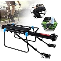 Mountain Bike Pannier Rack - Quick Release Bicycle Luggage Cargo Rack Aluminum Alloy Load 110 LBS with Reflector Fenders