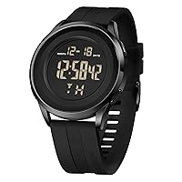 Mens Digital Waterproof Military Watch for Men Silver Dive Tactical Sports Minimalist Ultra-Thin Wrist Watch