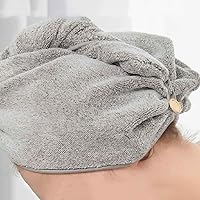 New 2-Color Magic Towel Dry Hair Quick Drying Hair Dryer Towel Bath Wrap Hat Quick Cap Headscarf Dry Magic Hair Dry Towel (Size : Natural)