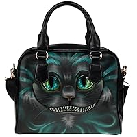 Fashion Female Shell Shoulder Handbag Crossbody Bags with Cheshire Cat Design