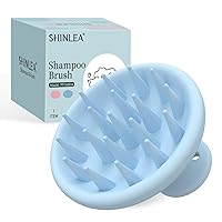 Silicone Scalp Massager Shampoo Brush - Head Scrubber with Soft Bristles for Hair Growth, Deep Clean Dandruff Removal - Shower Hair Brush Wet & Dry Use, Blue