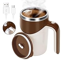 Beyoung Self Stirring Coffee Mug, Rechargeable Automatic Magnetic Stirring Coffee Mug, Electric Stainless Steel Self Mixing Coffee Cup Best Gift Suitable for Coffee, Milk, Cocoa (Coffee)