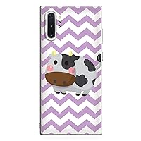 Inspired Cases - 3D Textured Galaxy Note 10 Plus Case - Rubber Bumper Cover - Protective Phone Case for Samsung Galaxy Note 10 Plus - Cow Chevron Pattern