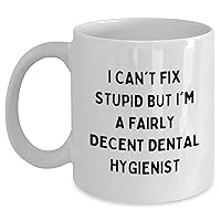 I Can't Fix Stupid But I'm A Fairly Decent Dental Hygienist | Funny Dental Hygienist Gifts for Father's Day