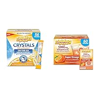Emergen-C Crystals & 1000mg Vitamin C Powder for Daily Immune Support Caffeine Free Vitamin C Supplements with Zinc and Manganese