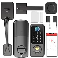 Wi-Fi & Bluetooth Smart Lock with Handleset, Keyless Entry Smart Front Lock, Door Sensor,Hornbill Touch Screen Keypads, App Control, Auto Lock, Compatible with Alexa, Remotely Control