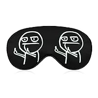 Funny Middle Finger Sleep Mask Eye Cover for Sleeping Blindfold with Adjustable Strap Blocks Light Night Travel Nap for Men Women