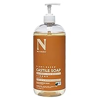 Castile Liquid Soap, Almond, 32 oz - Plant-Based - Made with Organic Shea Butter - Rich in Coconut and Olive Oils - Sulfate and Paraben-Free, Cruelty-Free - Multi-Purpose Soap