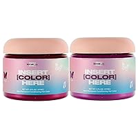 Semi Permanent Hair Color - Fuchsia Crystal & Violet Garnet | Color Depositing Conditioner, Temporary Hair Dye, Safe | 6 oz each