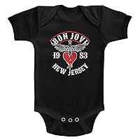 American Classics Bon Jovi Rock Band 1983 New Jersey Heart Infant Baby Creeper Snapsuit Romper