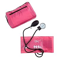 EMI Deluxe Aneroid Sphygmomanometer Manual Blood Pressure Monitor Adult Cuff Set with Case - #217 (Pink)