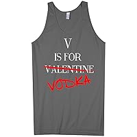 Threadrock Men's V is for Valentine Vodka Tank Top