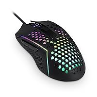 M987 Wired Ultra-Lightweight Gaming Mouse 55 g Honeycomb RGB Backlit 6 Buttons Programmable with 12400 DPI for Windows PC Computer