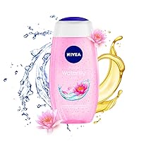 Nivea Bath Shower Water Lily Oil, 250 ML, Moisturizing Skin Cleanser with Oil Pearls and Water Lily Fragrance