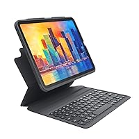 Pro Keys Detachable Case and Wireless Keyboard for Apple iPad Air 10.9, Multi-Device Bluetooth Pairing, Backlit Laptop-Style Keys, Apple Pencil Holder, 6.6ft Drop Protection, Black