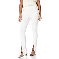 The Drop Women's Uma High-Rise Fitted Slit Front Pull-On Pant
