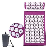 Acupressure Mat and Pillow Set for Back/Neck Pain Relief and Muscle Relaxation - Pack of 1