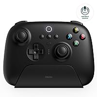 8Bitdo Ultimate 2.4G Wireless Controller, Hall Effect Joystick Update, Gaming Controller with Charging Dock for PC, Android, Steam Deck & Apple (Black)