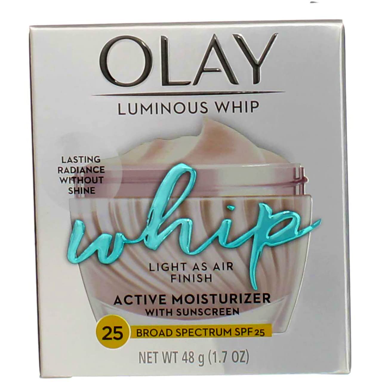 Olay Luminous Whip Active Moisturizer Spf#25 1.7 Ounce Jar (50ml) (3 Pack)