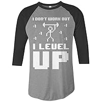 Threadrock I Don't Work Out I Level Up Unisex Raglan T-Shirt