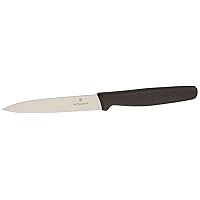 Victorinox Cutlery 4-Inch Utility Knife, Black Polypropylene Handle (47501)