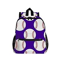 Preschool Kids Backpack Baseball Pattern, Waterproof Kindergarten Nursery Bags for Toddler Boys Girls