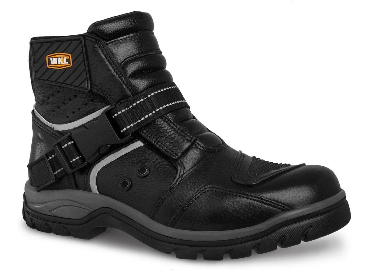 Mua WORKLAND 77414 Motorcycle Boots Men - Leather Work Boots for Men -  Biker Boots Touring, Sport - Botas para Motocicleta Hombre - Breathable  with Protections - Rubber Sole Slip Resistant, Reflective