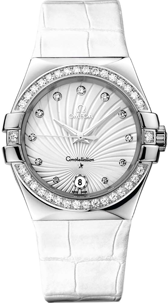 Omega Women's Constellation Diamond 35mm Luxury Watch 123.18.35.60.52.001