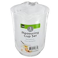Plastic Measuring Cup Set, Multisize, Transparent