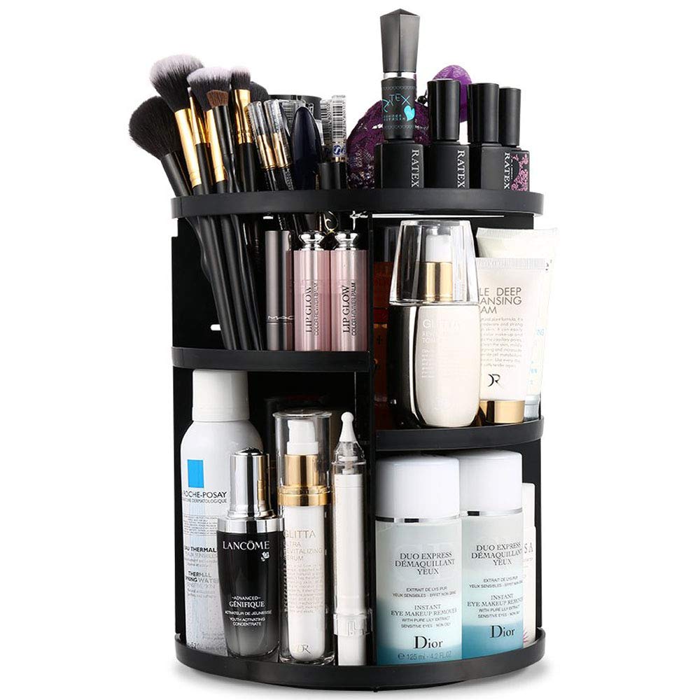 AI&U 360° Rotating Makeup Organizer,DIY Adjustable Jewelry Cosmetic Perfumes Display Stand Box ,Multi-Function Acrylic with 7 Layers Great Capacity...