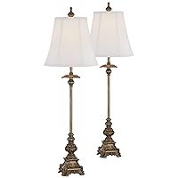 Regency Hill Juliette Traditional French Country Style Buffet Table Lamps 36.5