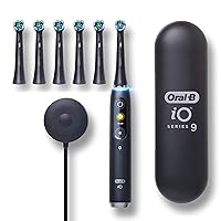 Oral-B iO Series 9 Electric Toothbrush With 6 Brush Heads, Black Onyx