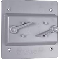 BELL PTC200GY 2-Gang Toggle Switch/Device Nonmetallic Weatherproof Cover, Gray