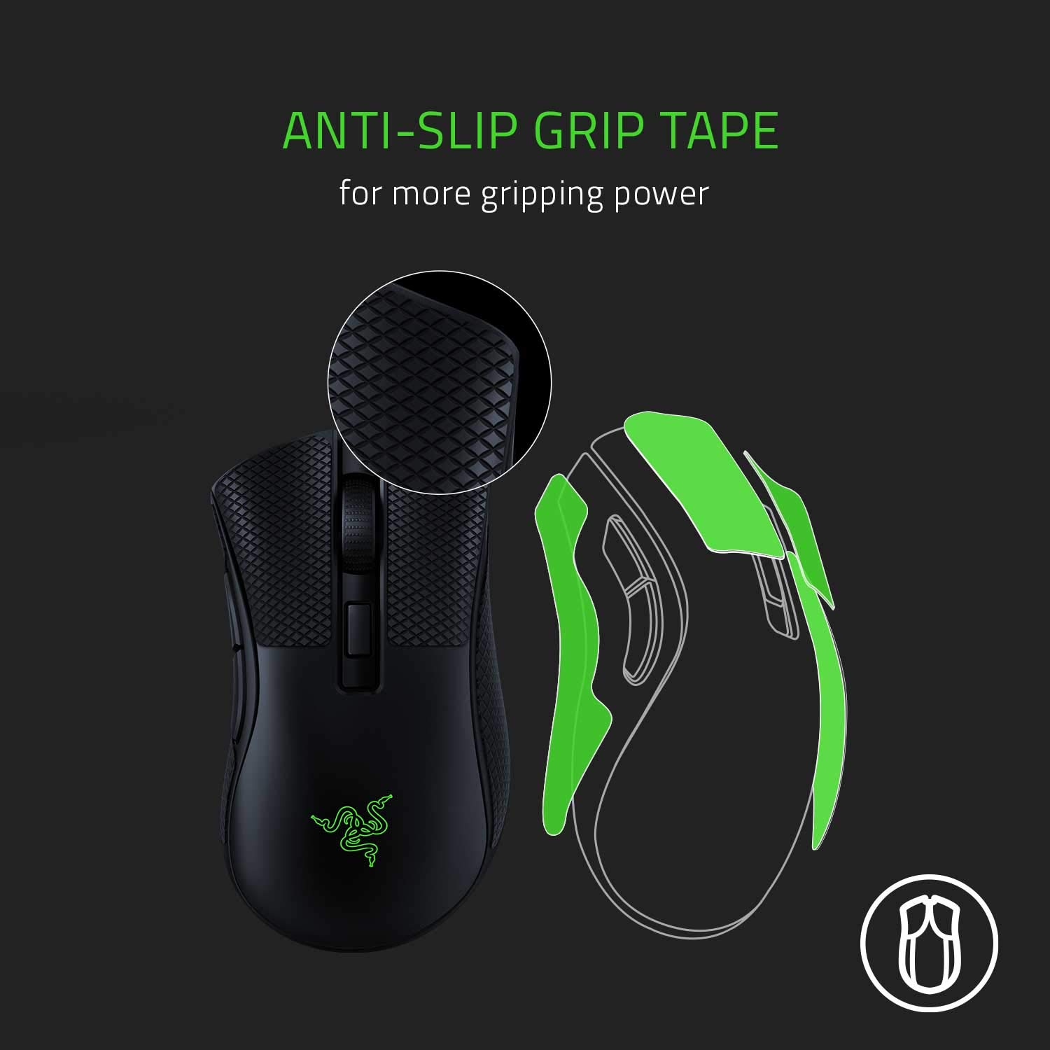 Razer DeathAdder v2 Mini Gaming Mouse: 8500K DPI Optical Sensor - 62g Lightweight Design - Chroma RGB Lighting - 6 Programmable Buttons - Anti-Slip Grip Tape Included - Classic Black