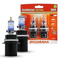 SYLVANIA - 9004 SilverStar Ultra - High Performance Halogen Headlight Bulb, High Beam, Low Beam and Fog Replacement Bulb, Brightest Downroad with Whiter Light, Tri-Band Technology (Contains 2 Bulbs)