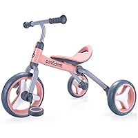 YGJT 4 in 1 Tricycle for Toddlers Age 2-5, Folding Kids Trike Tricycles Toddler Bike with Adjustable Seat and Removable Pedal, Baby Balance Bike Ride-on Toys Gift for Baby Boys Girls Birthday