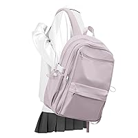 Simple School Backpack For Women,Lightweight College Backpack,High School Bag For Teens Boys Girls,Casual daypack Small Travel Backpacks Men Kawaii Bookbag(Purple)