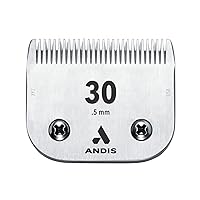 64075 Ultra Edge Dog Clipper Blade - Constructed Of Carbonized Steel, Exclusive Hardening Process With Long-Lasting Sharp Edges, 1/50-Inch Cut Length - For Larger Animals, Size-30, Chrome