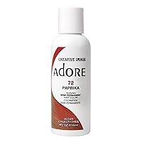 Adore Semi-Permanent Haircolor #072 Paprika 4 Ounce (118ml) (6 Pack)