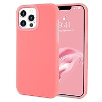 Compatible iPhone 12 Pro Max Case,Silicone Shockproof Soft Scratch Resistant[Microfiber Lining] Women Girls Teen for iPhone 12 Pro Max Case - Pink