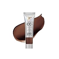 Your Skin But Better CC+ Cream Travel Size - Color Correcting Cream, Full-Coverage Foundation, Hydrating Serum & SPF 50+ Sunscreen - Natural Finish - 0.4 fl oz